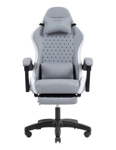 MGCXFSW silla para videojuegos Silla para videojuegos de PC Asiento acolchado Gris, Blanco