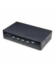 Switch KVM de 4 Puertos DisplayPort para Un Monitor - 4K 60Hz - Hub Ladrón de 6 Puertos USB - TAA - DisplayPort 1.2 - Independie