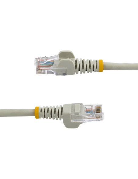 Cable de Red Ethernet 15m UTP Patch Snagless Sin Enganches Cat5e Cat 5e RJ45 - Gris