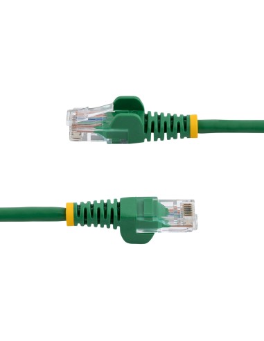 Cable de 1m Verde de Red Fast Ethernet Cat5e RJ45 sin Enganche - Cable Patch Snagless