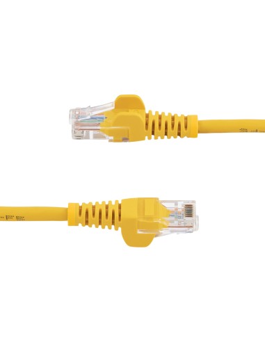 Cable de 1m Amarillo de Red Fast Ethernet Cat5e RJ45 sin Enganche - Cable Patch Snagless