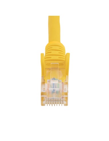 Cable de 1m Amarillo de Red Fast Ethernet Cat5e RJ45 sin Enganche - Cable Patch Snagless