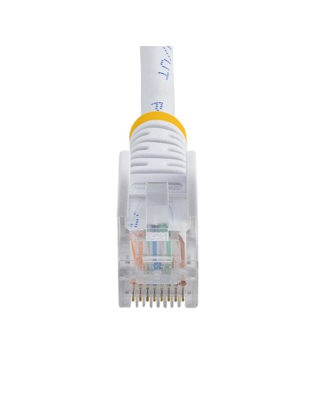 Cable de 2m Blanco de Red Fast Ethernet Cat5e RJ45 sin Enganche - Cable Patch Snagless