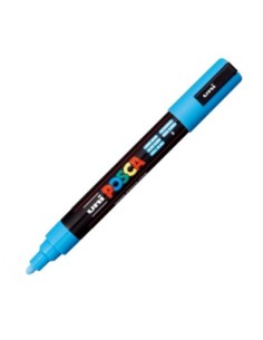 marcador uni posca pc m5 color azul claro punta 18 25mm