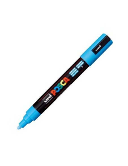 marcador uni posca pc m5 color azul claro punta 18 25mm