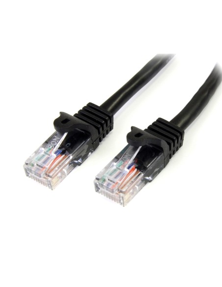 Cable de 3m Negro de Red Fast Ethernet Cat5e RJ45 sin Enganche - Cable Patch Snagless