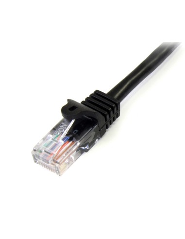 Cable de 3m Negro de Red Fast Ethernet Cat5e RJ45 sin Enganche - Cable Patch Snagless