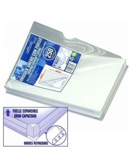 PAQ 5 FUNDAS MULTITALADRO LATERAL CON FUELLE A4 PP TRANSP