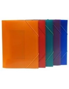 PAQ 10 CARPETAS MAXI GOMAS Y SOLAPAS SUPRA PP COLORES SURT