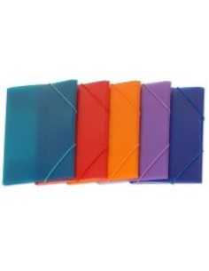 PAQ 10 CARPETA A5 GOMAS Y SOLAPAS SUPRA PP COLORES SURTIDOS