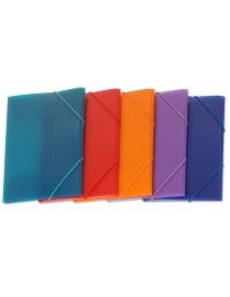 PAQ 10 CARPETA A5 GOMAS Y SOLAPAS SUPRA PP COLORES SURTIDOS