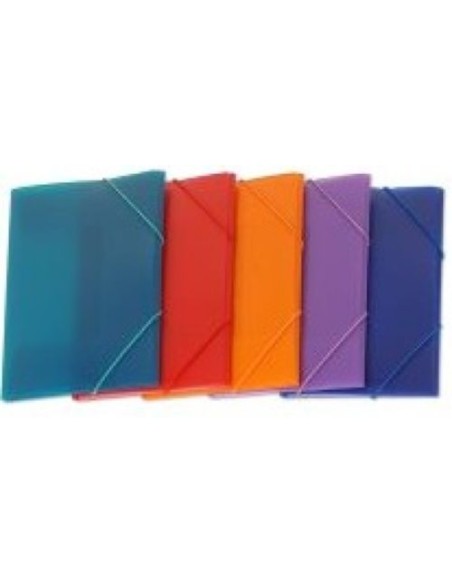 PAQ 10 CARPETA RECIBO GOMAS Y SOLAPAS SUPRA PP COLORES SURT