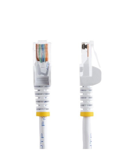 Cable de 3m Blanco de Red Fast Ethernet Cat5e RJ45 sin Enganche - Cable Patch Snagless