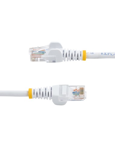 Cable de 3m Blanco de Red Fast Ethernet Cat5e RJ45 sin Enganche - Cable Patch Snagless