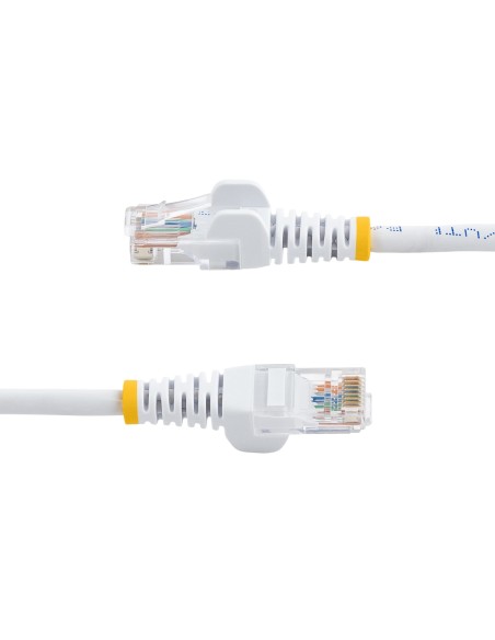 Cable de 3m Blanco de Red Fast Ethernet Cat5e RJ45 sin Enganche - Cable Patch Snagless