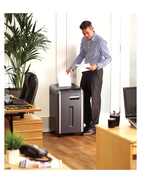 225Ci triturador de papel Corte cruzado 24 cm Negro, Plata