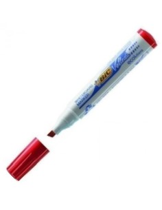 C 12 ROTULADORES VELLEDA ROJO 1751 PUNTA BISELADA