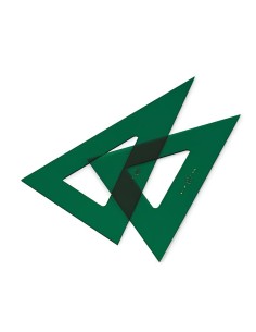 101-30CV triángulo Triángulo de 45° Metacrilato Verde 1 pieza(s)