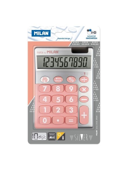 MILAN CALCULADORA ROSA SILVER 10 DIGITOS DUAL BLISTER