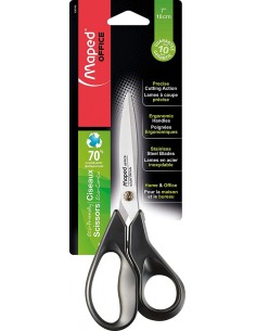 TIJERA OFICINA 18CM ASIMETRICA AVANCED GREEN MAPED