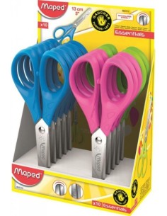 EXP 10 TIJERA ESCOLAR 13CM ZURDOS ESSENTIALS MAPED
