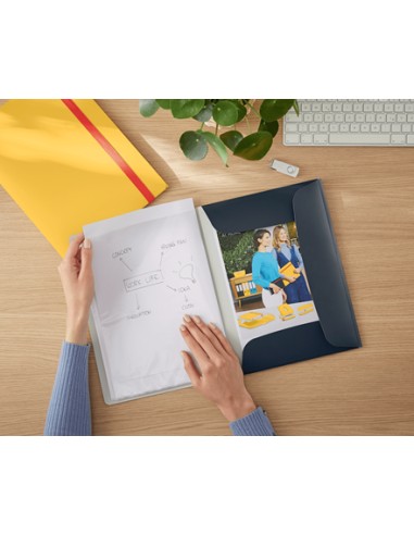 46700089 carpeta Polipropileno (PP) Gris A4