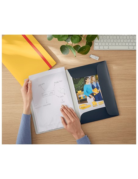 46700089 carpeta Polipropileno (PP) Gris A4