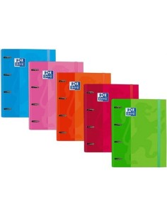 C 10 carpebloc a4 4 anillas 35mm con recambio 5 colores tendencia tapa extradura acabado brillante