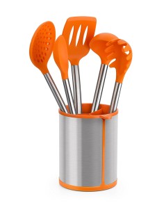 A195011 juego de utensilios de cocina 5 pieza(s) Naranja, Acero inoxidable