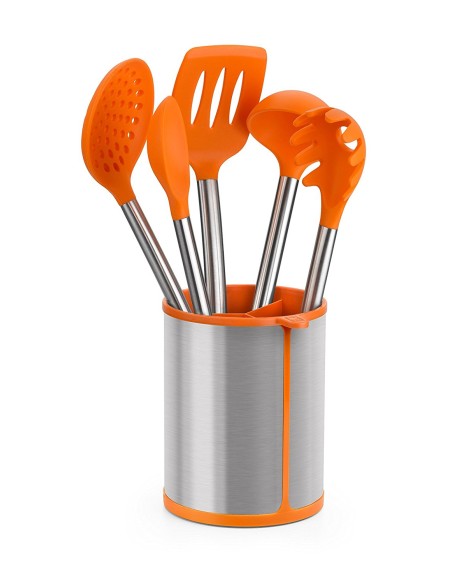 A195011 juego de utensilios de cocina 5 pieza(s) Naranja, Acero inoxidable