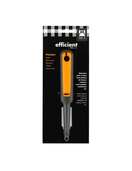 A195014 pelador Frutas y verduras Peladora Negro, Naranja, Plata