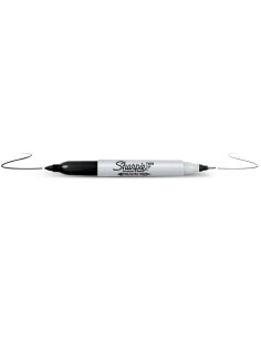Twin Tip marcador permanente Punta fina Negro 12 pieza(s)
