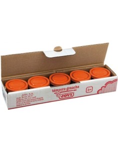 C 5 botes tempera naranja 35ml jovi