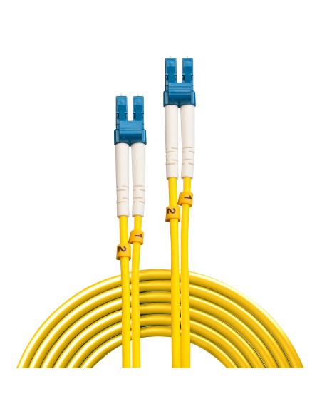 47453 cable de fibra optica 5 m LC OS2 Azul, Blanco, Amarillo