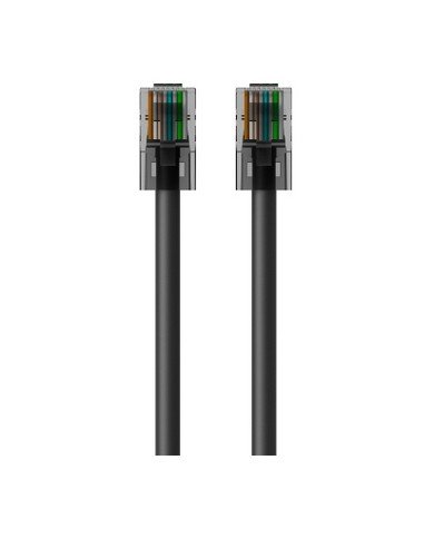 RJ45-RJ45, Cat6, 1m cable de red Negro