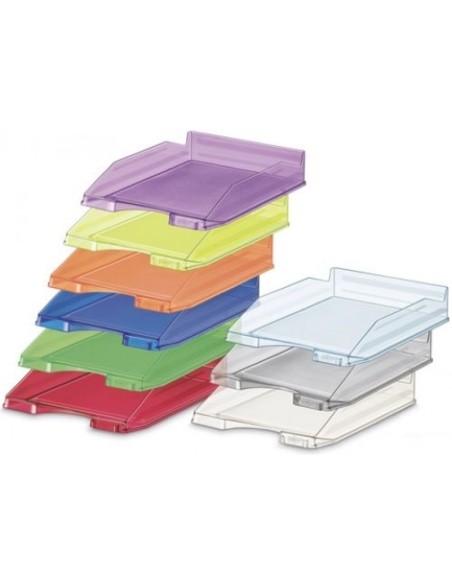 C 10 bandejas plastico colores surtidos 350x250x65mm