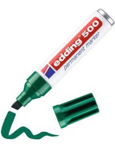c 10 Rotulador Edding 500 verde marcador punta biselada
