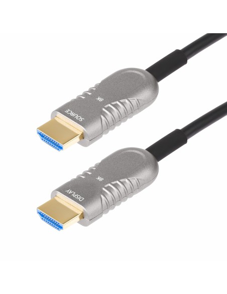 Cable HDMI 2.1 Híbrido Activo Óptico AOC de 15,2m - CMP Plenum - Cable HDMI 2.0/2.1 de Ultra Alta Velocidad 8K de Fibra Óptica -