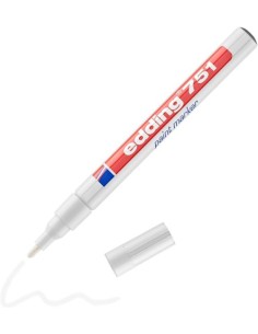 c 10 Rotulador Edding 751 blanco punta de fibra