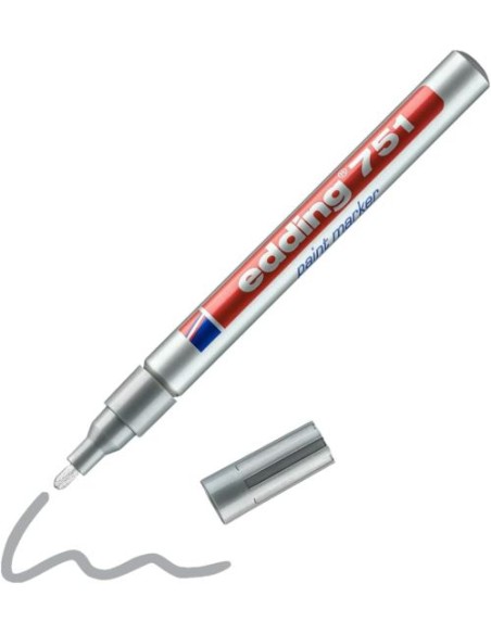 c 10 ROTULADOR EDDING 751 PLATA PUNTA DE FIBRA
