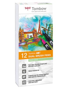 ABT Dual Brush Pen Set rotulador Multicolor 12 pieza(s)