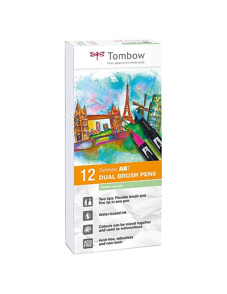 ABT Dual Brush Pen Set rotulador Multicolor 12 pieza(s)