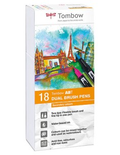 ABT Dual Brush Pen Set rotulador Multicolor 18 pieza(s)