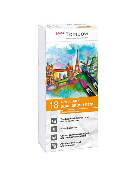 ABT Dual Brush Pen Set rotulador Multicolor 18 pieza(s)
