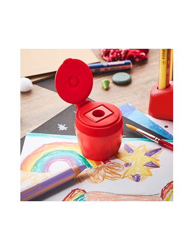 woody 3 in 1 Sacapuntas manual Rojo