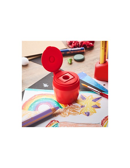 woody 3 in 1 Sacapuntas manual Rojo