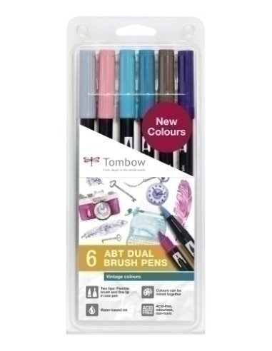 ROTULADOR TOMBOW DOBLE PUNTA PINC. EST.6