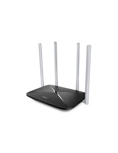 AC12 router inalámbrico Ethernet rápido Doble banda (2,4 GHz / 5 GHz) Negro