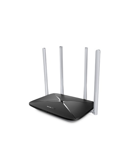 AC12 router inalámbrico Ethernet rápido Doble banda (2,4 GHz / 5 GHz) Negro