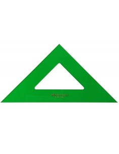 ESCUADRA SERIE TECNICA 25CM METACRILATO VERDE SIN GRADUAR